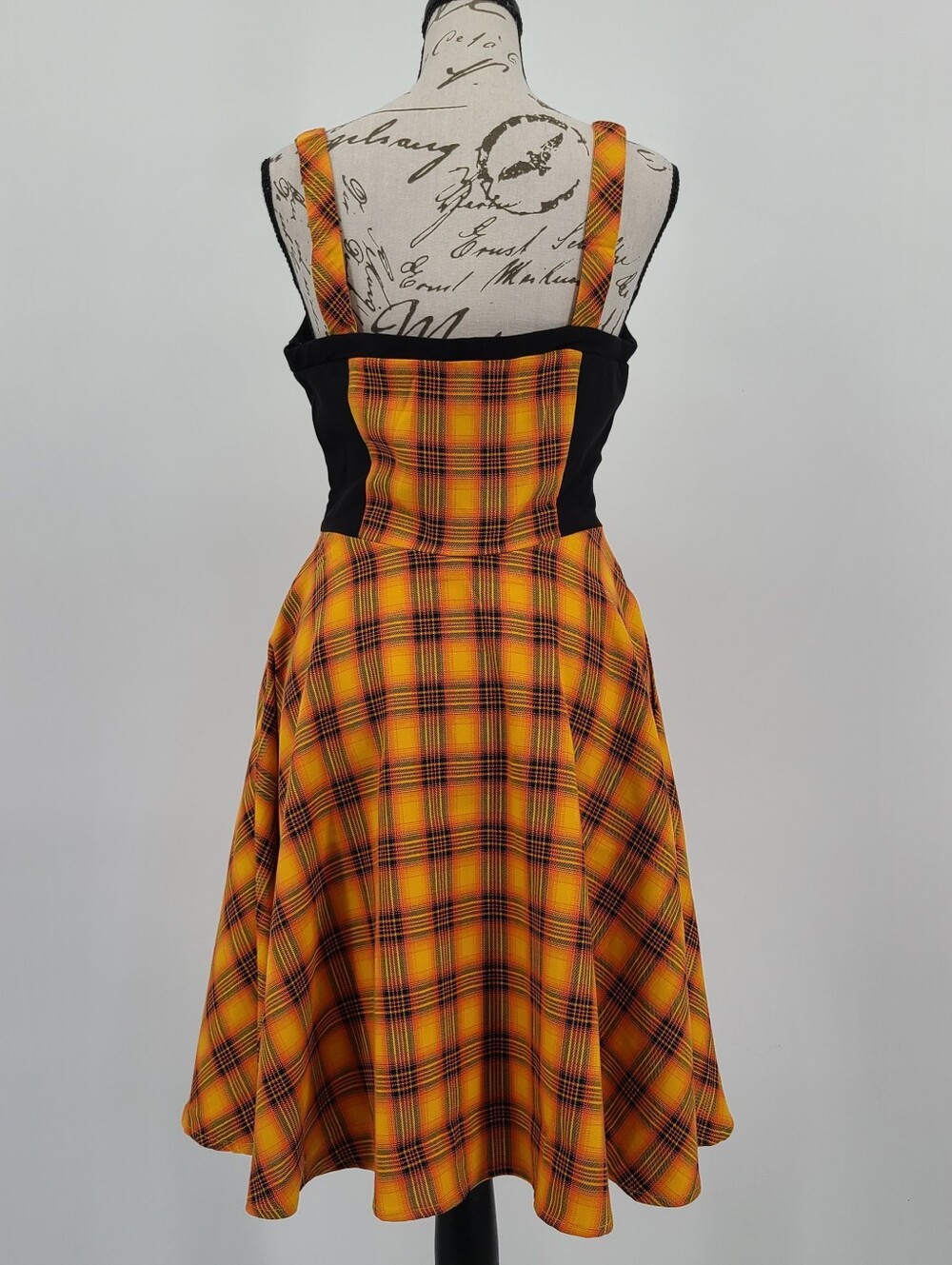 Unique Vintage's Orchid Bloom Plaid Corset Bodice Dress Size 6 - Picture 7 of 14